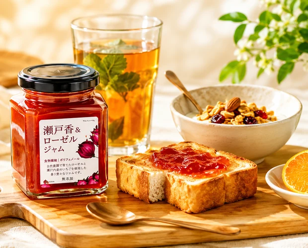 朝食と柑橘ジュース